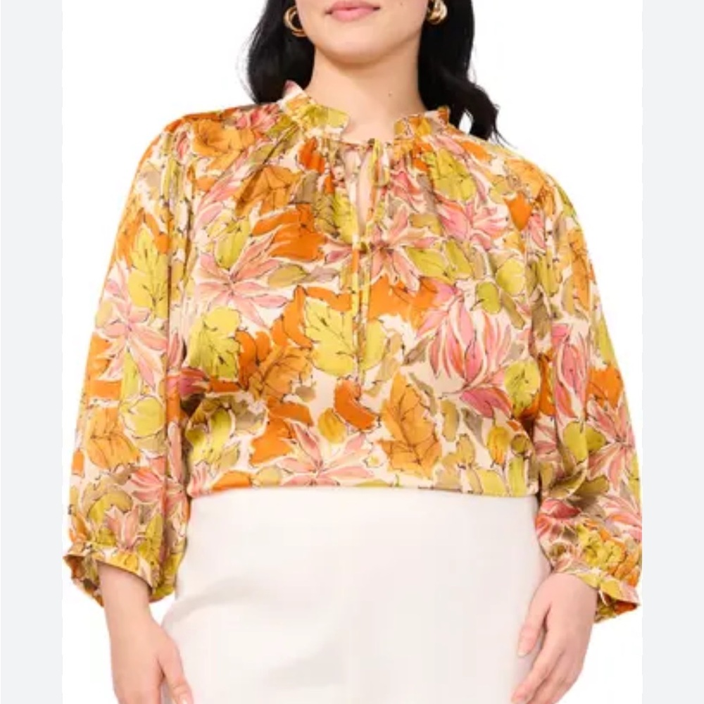 Vince CAMUTO Coastal Cool Long Sleeve Blouse Top Size 2X, NWT
